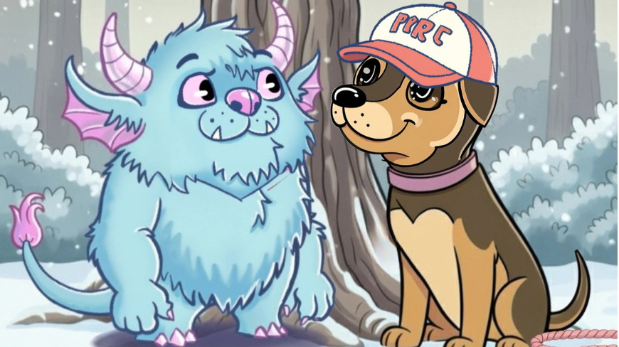 Wyzwania generowania AI - porównanie dwóch klatek pokazujących problem z konsystencją wizualną, gdzie czapka postaci Pufka zmienia wygląd między ujęciami